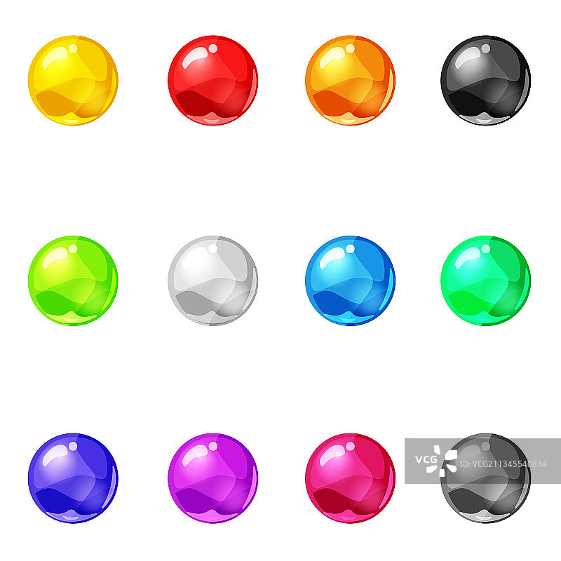 一套闪亮彩色游戏魔法素材图片素材