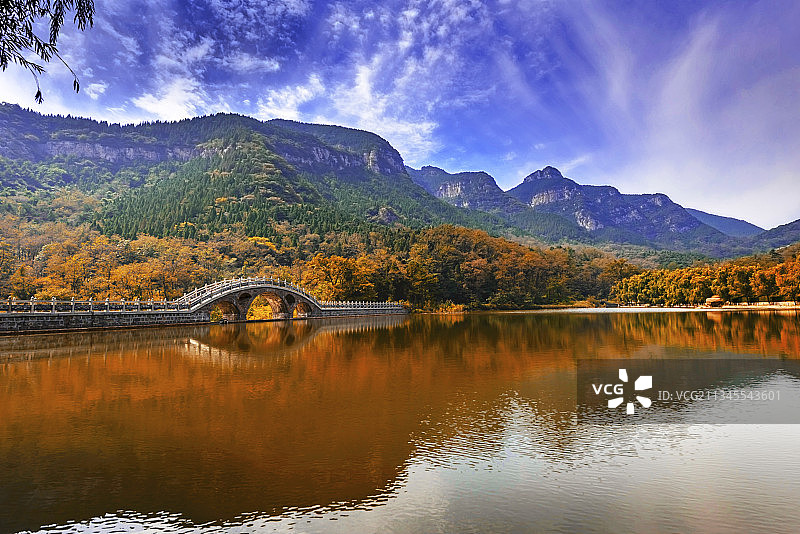 淄博鲁山国家森林公园风光图片素材