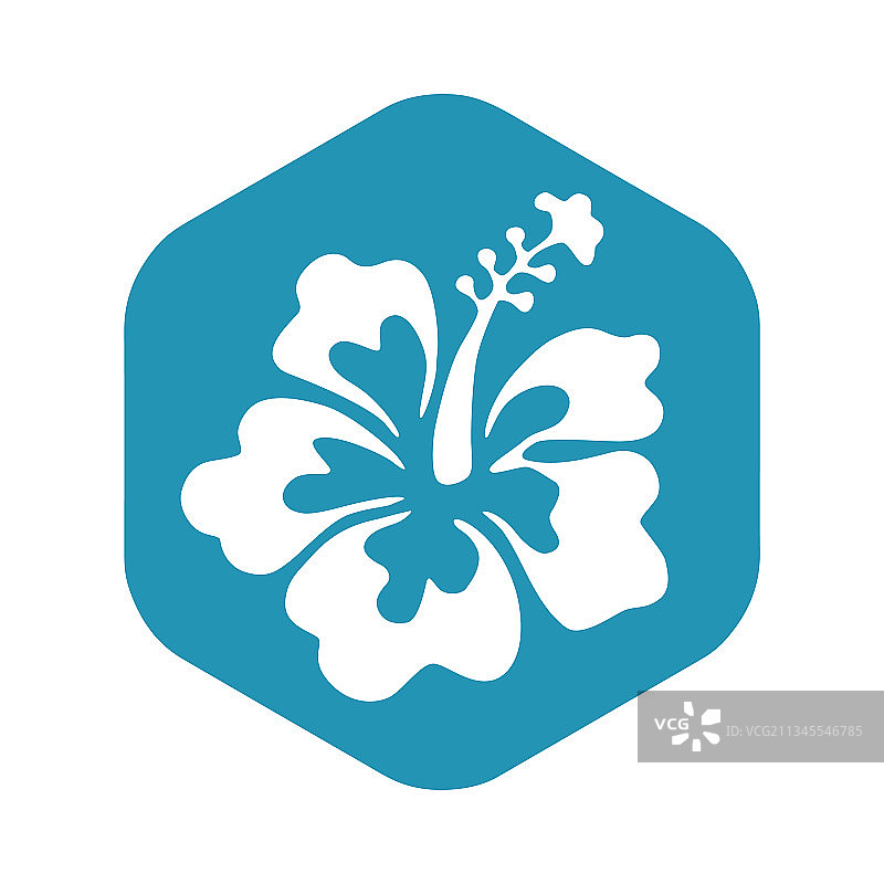 夏威夷芙蓉花图标图片素材