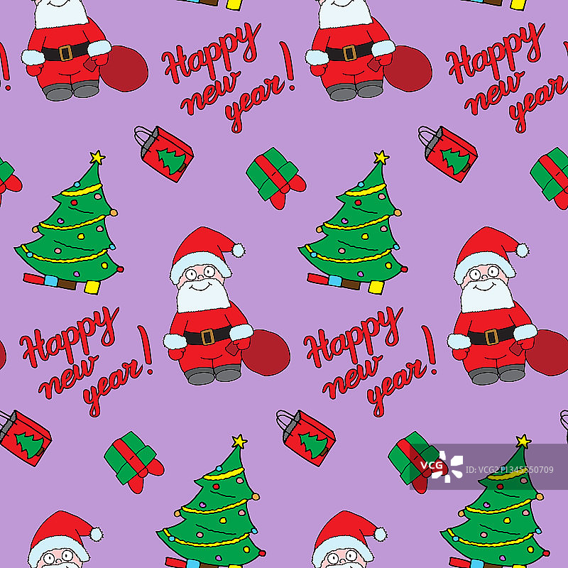 圣诞新年无缝背景图片素材