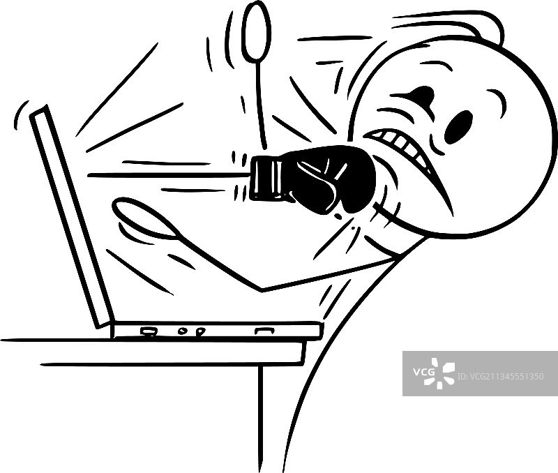 被打的商人或职员图片素材