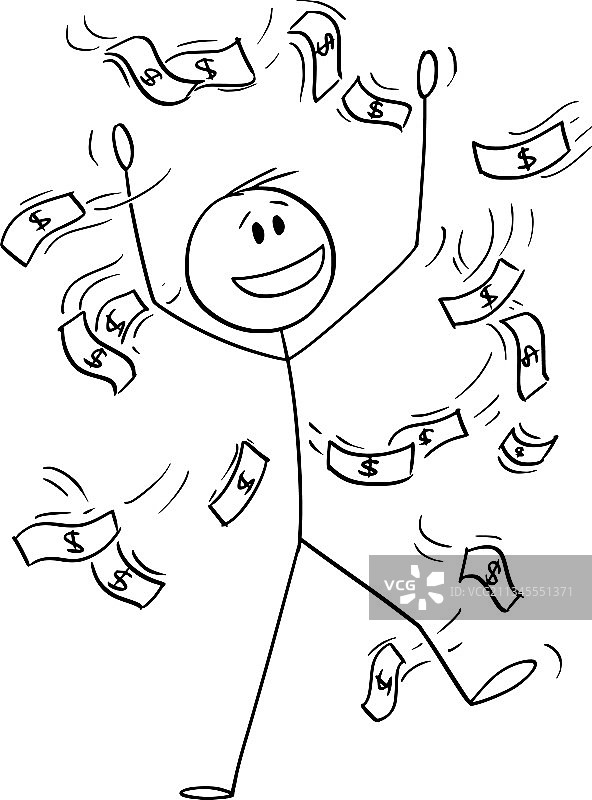 庆祝成功的成功商人图片素材