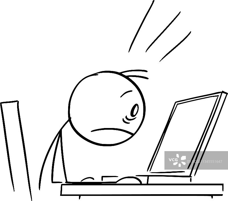 在办公室工作和观看的惊讶的人图片素材