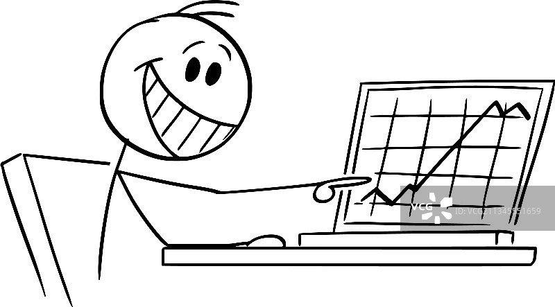 快乐成功的商人或投资者展示图片素材