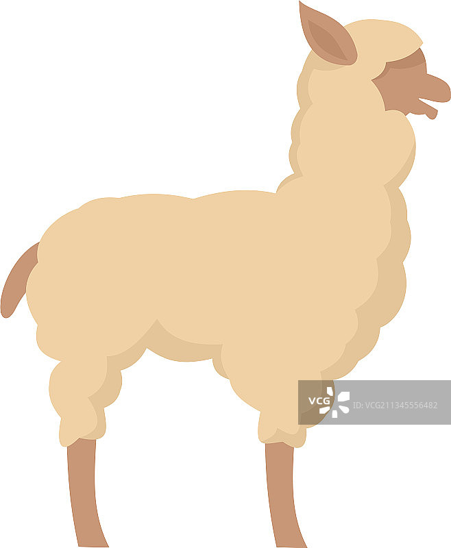 美洲驼扁平图标图片素材