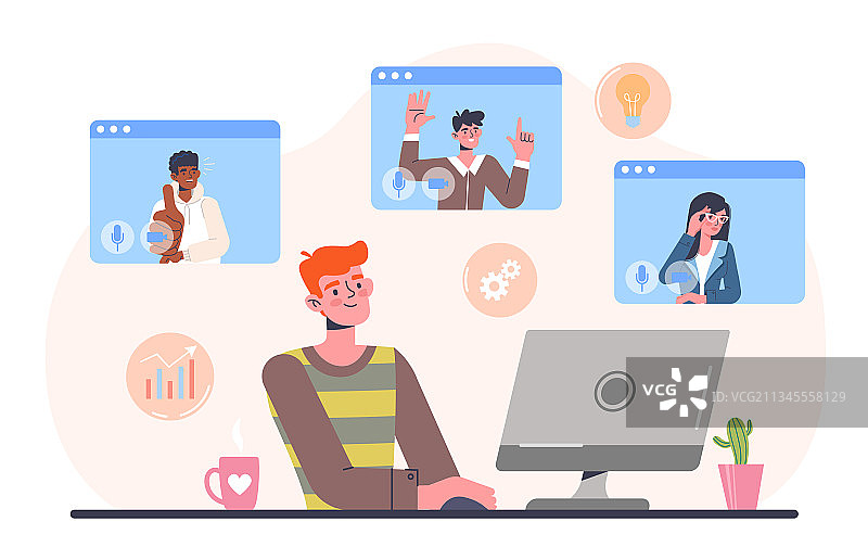 远程办公概念图片素材