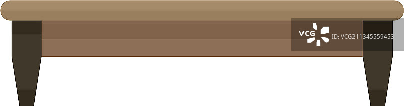 舒适长椅扁平隔离图标图片素材