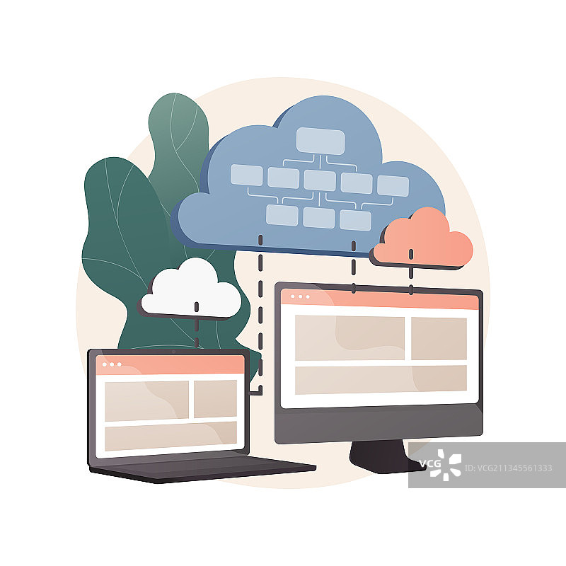 虚拟化技术抽象概念图片素材