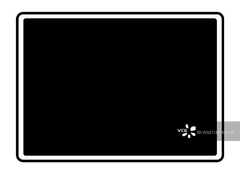 白色背景上的黑色平板电脑模板图片素材