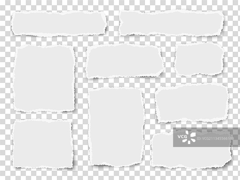 不同纸张碎片剪纸套装图片素材