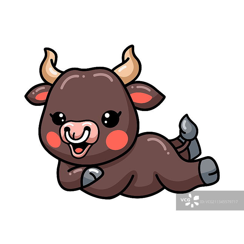 卡通可爱小牛宝宝图片素材