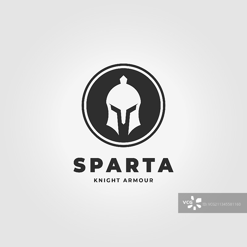 极简斯巴达复古标志图片素材