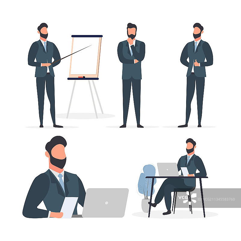 穿着商务西装的商人图片素材