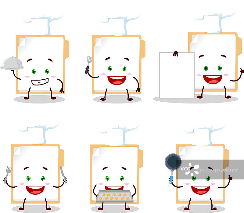 棕色马尼拉文件夹卡通形象图片素材