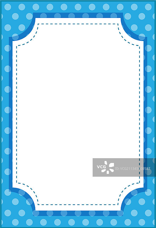 卡通风格的竖版八角形空白banner图片素材