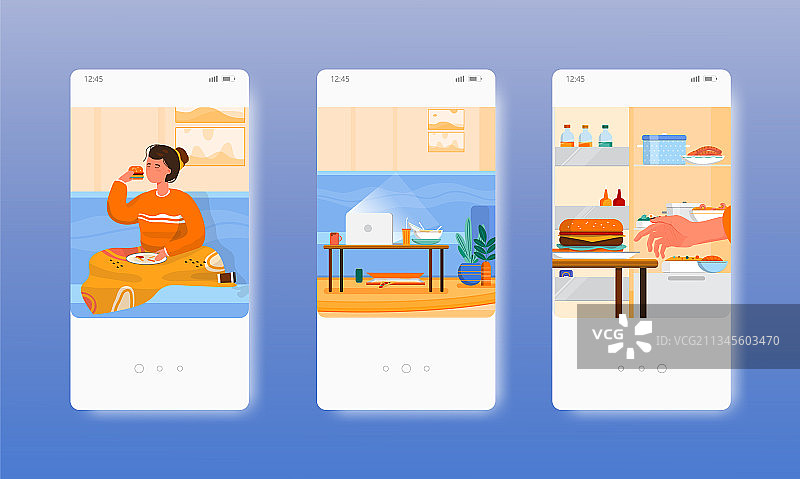 暴饮暴食食物成瘾不健康的快餐图片素材
