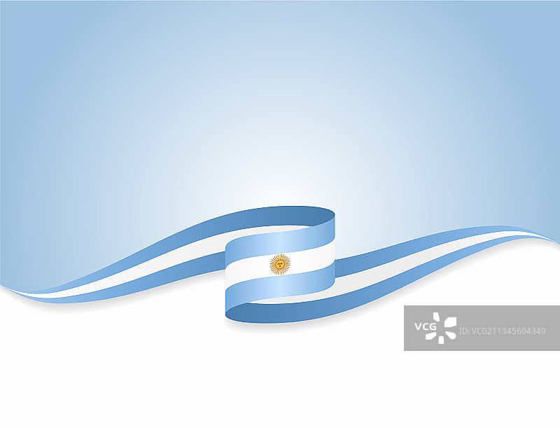 阿根廷国旗波浪抽象背景图片素材