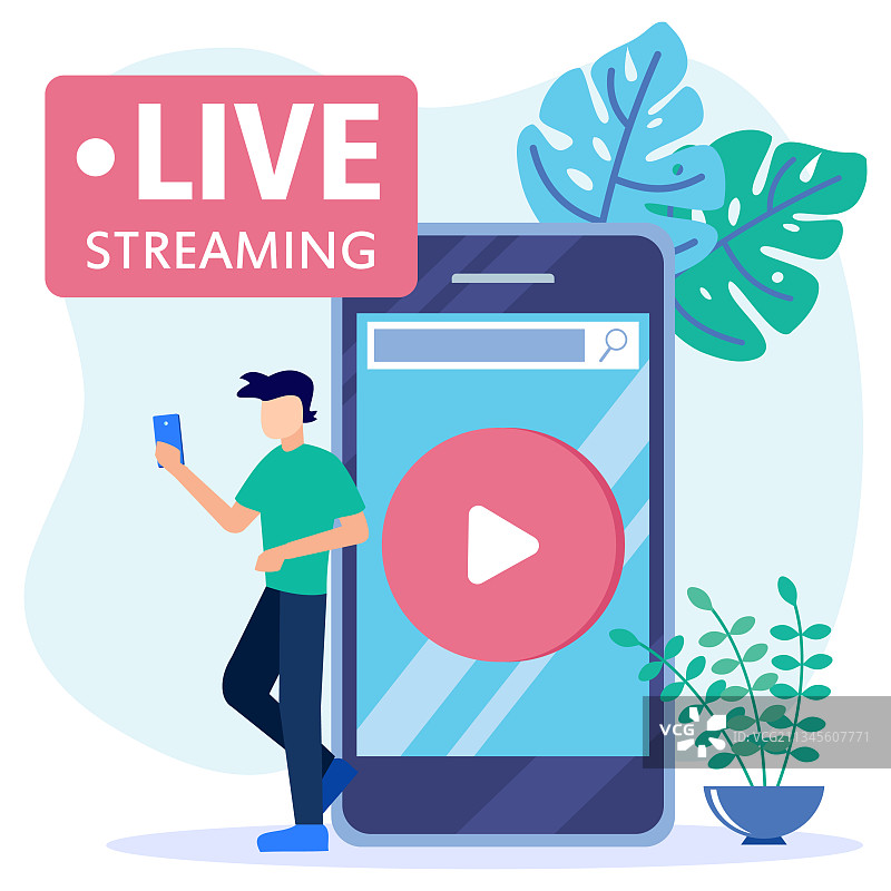 卡通人物直播图片素材