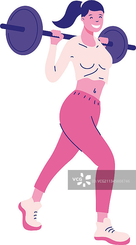 举重的女人图片素材