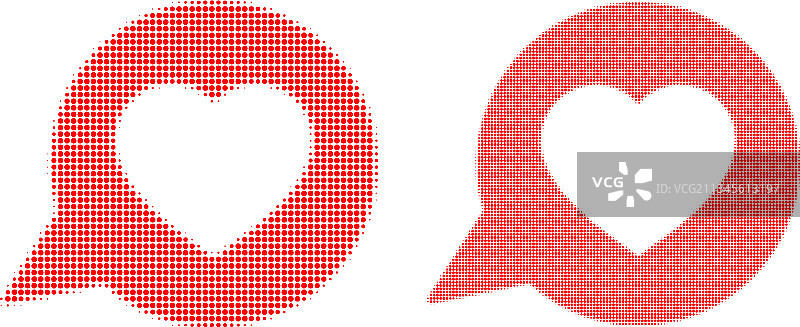 像素半色调爱心信息图标图片素材