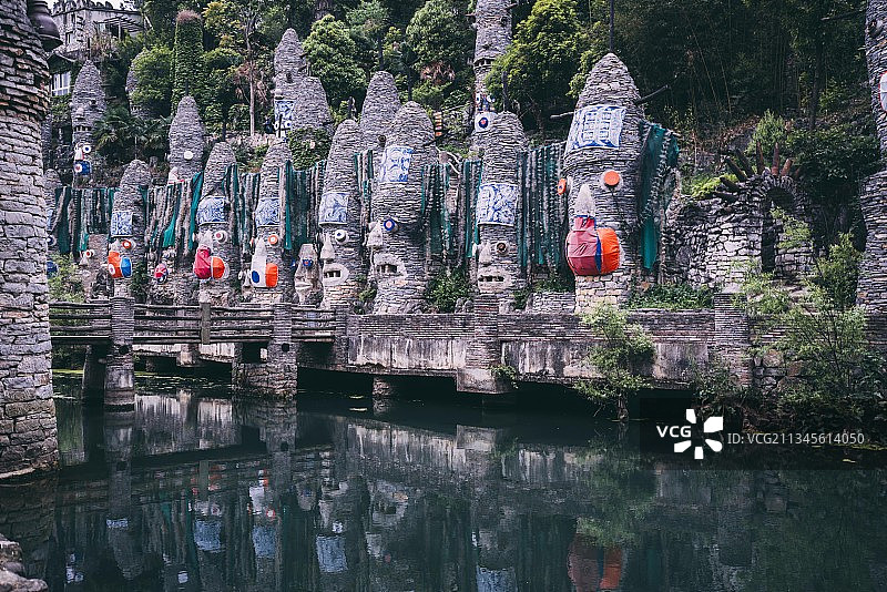 贵阳花溪夜郎谷 雕塑 石像 抽象 民族文化 艺术图片素材