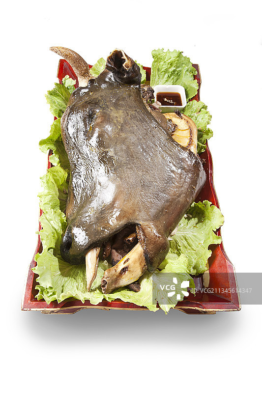 蒙餐炖牛头图片素材