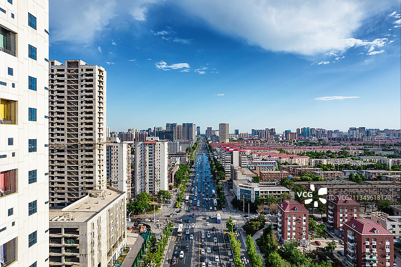 唐山市城市中心道路图片素材