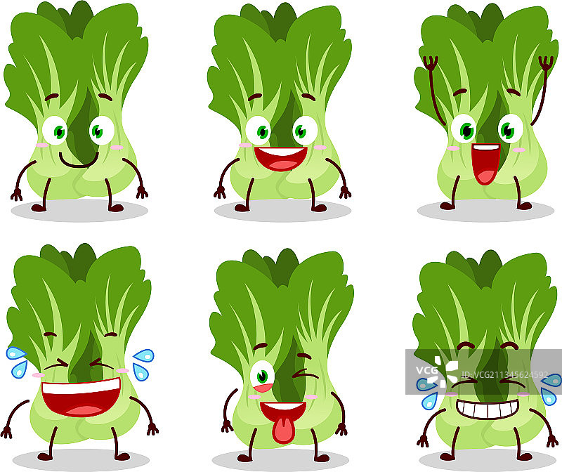 卡通人物微笑的白菜图片素材