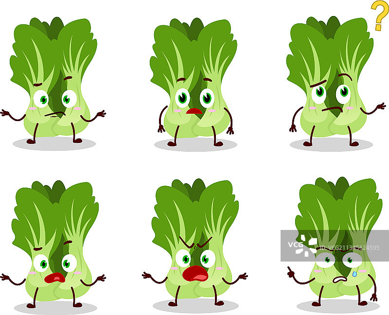 卡通小白菜表情图片素材