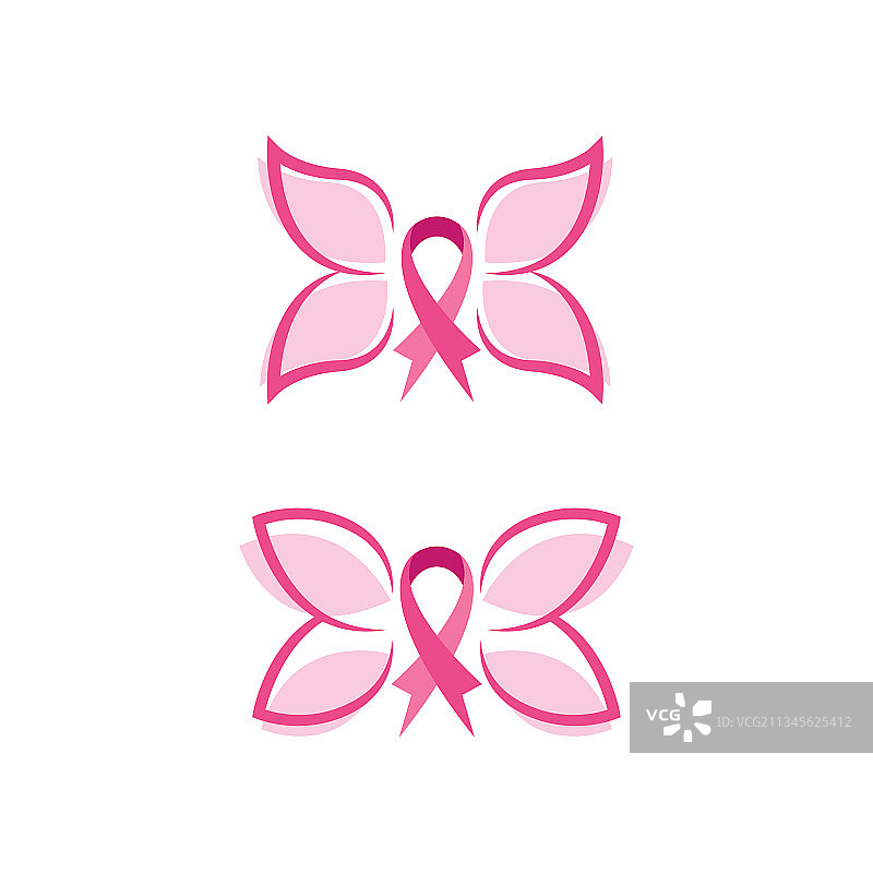 粉红丝带乳腺癌图标图片素材