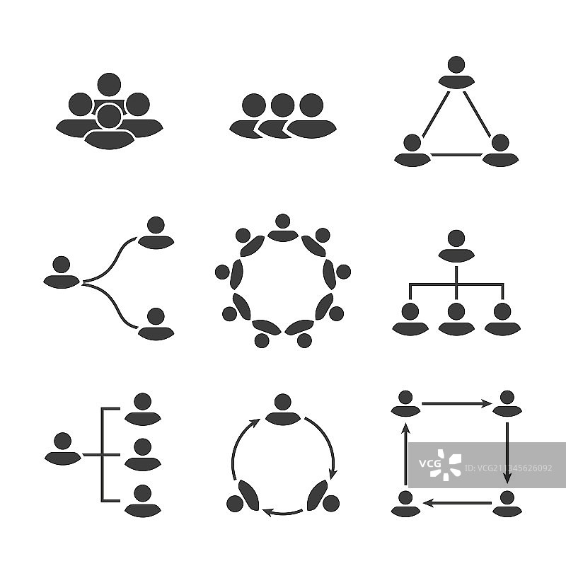 社交网络图标集图片素材