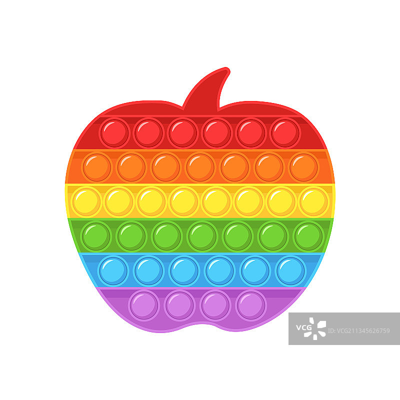 苹果造型的Pop It指尖玩具图片素材