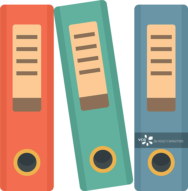 扁平风格的独立办公室文件夹图标图片素材