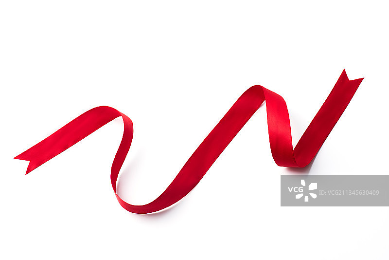 红色丝绸丝带图片素材