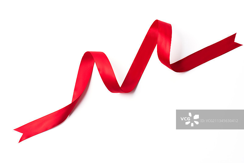 红色丝绸丝带图片素材