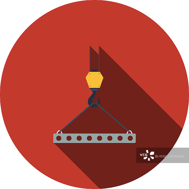 起重机吊钩绳索悬挂板坯图标图片素材