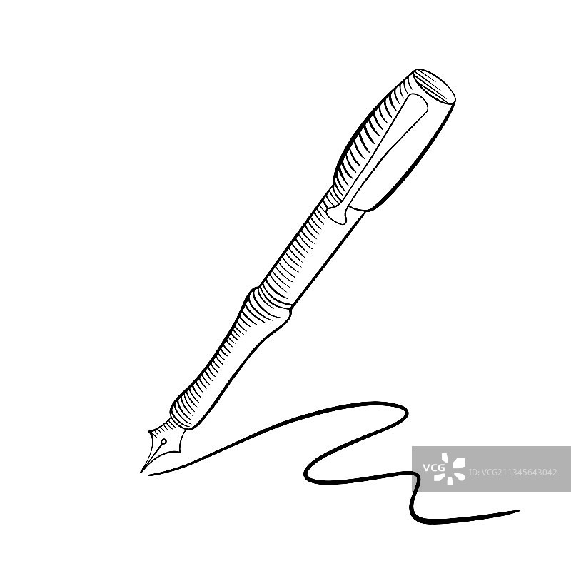 手绘钢笔笔触图片素材