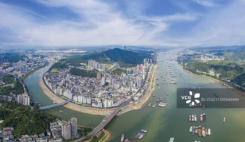 广西梧州西江黄金水道图片素材