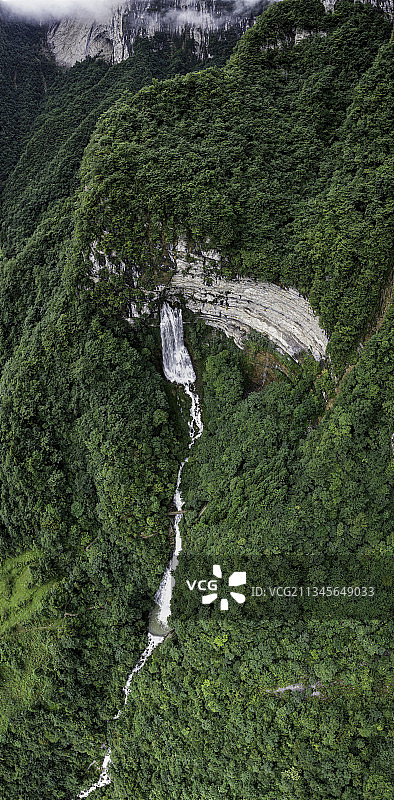 鹿院坪瀑布群图片素材