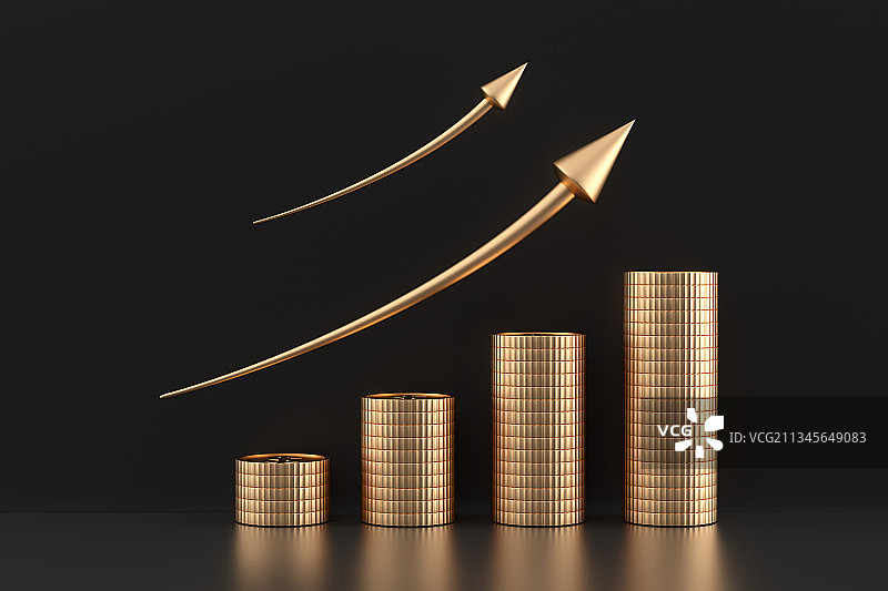 各种不同的上升下降箭头趋势图图片素材