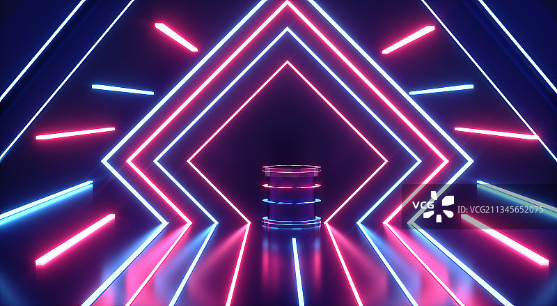 赛博朋克风科技光创意场景图片素材