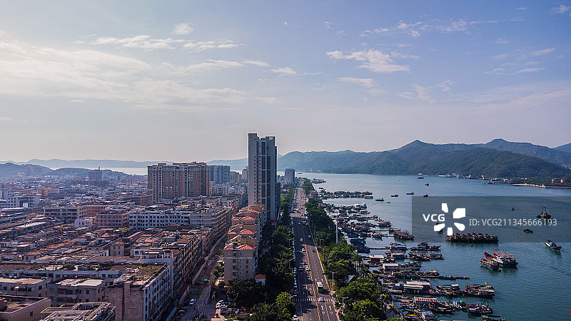 广东省汕尾城市航拍图片图片素材