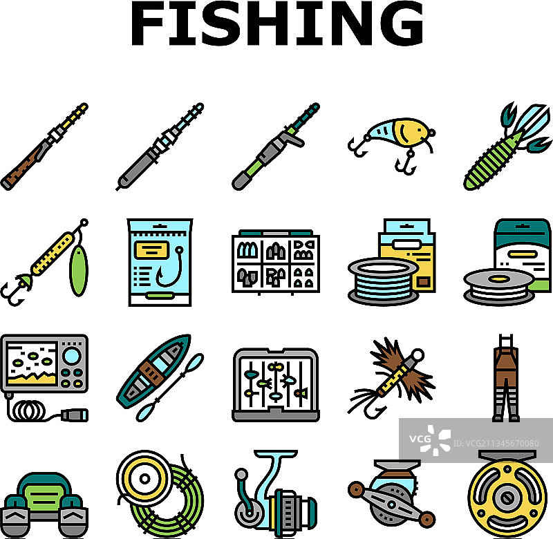渔具店产品合集图标图片素材