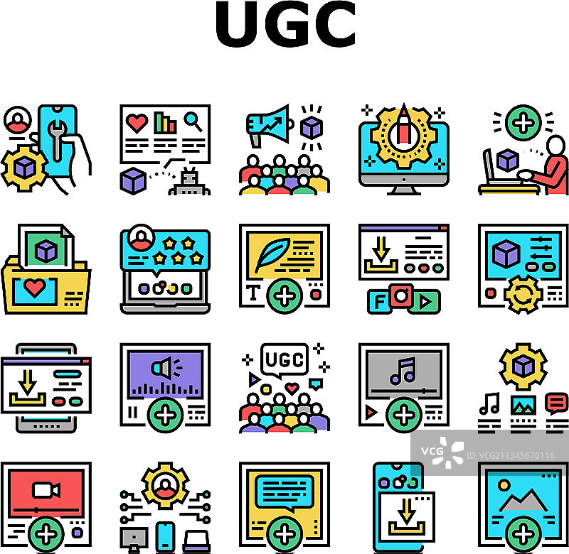 用户生成内容合集图标图片素材
