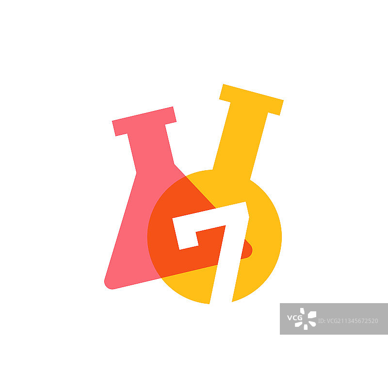 数字7实验室玻璃器皿烧杯图片素材