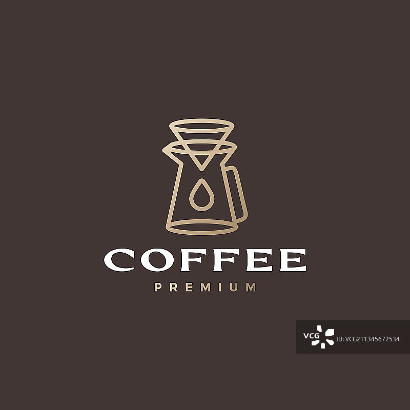 咖啡滤纸滴头标志图标图片素材