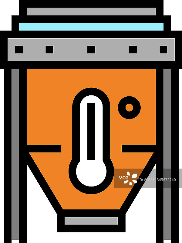 用于彩色玻璃生产的加热砂机图片素材