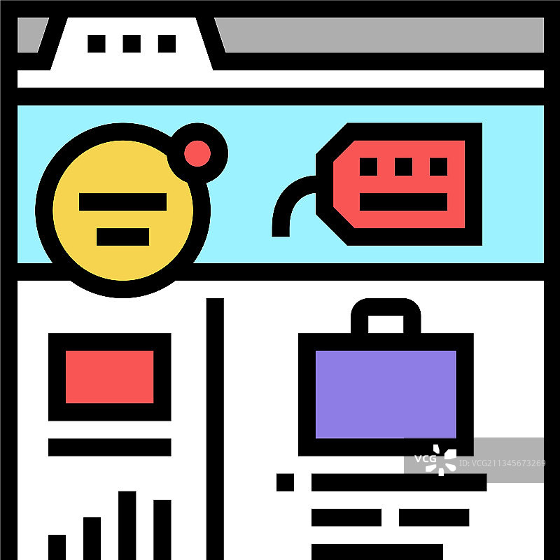 社交网络彩色图标图片素材