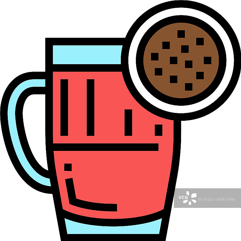 普洱茶彩色图标图片素材