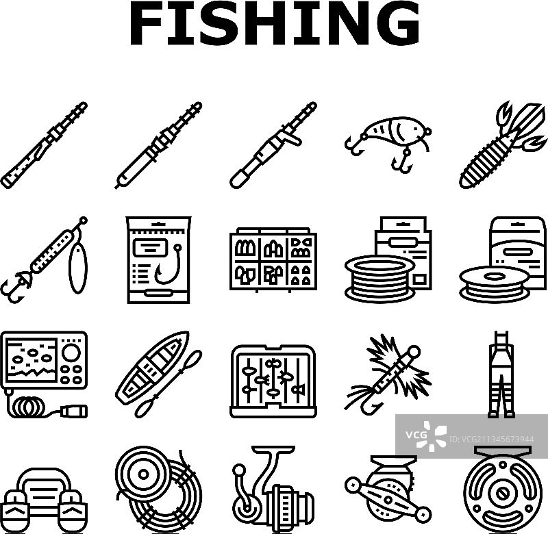 渔具店产品合集图标图片素材